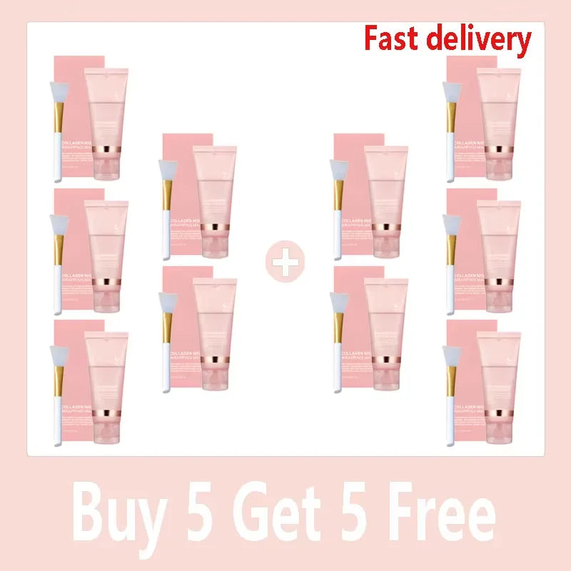 Collagen Peel Off Facial Mask Gently Cleansing Deeply Hydrating Moisturizing Face Mask Korean Skin Care Cream 75ml/100g