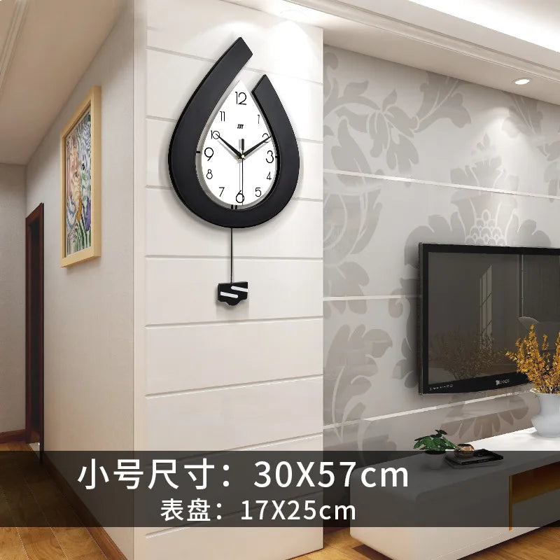 Wall Clock for Living Room, Creative Fashion, Modern Simple Home Swing Clock