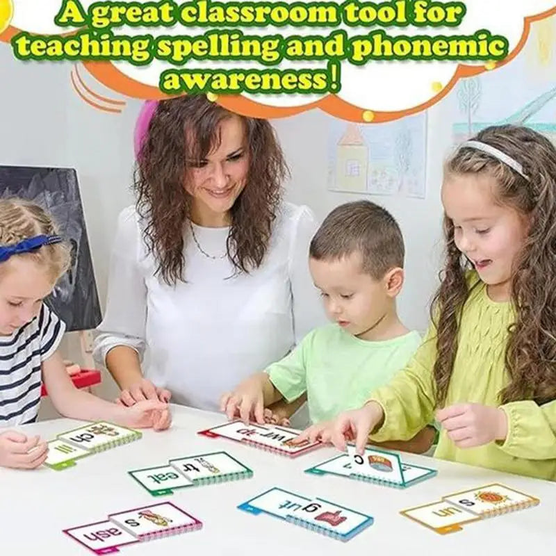 30 Read And Rhyme F lip Books/ Vocabulary Flash Cards Word Families Flash Cards Word Family Build Book Educational Read Game