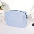 Seersucker Cosmetic Bag For Women Storage Makeup Bags Embroidery Toiletry Bag Bridesmaid Gift