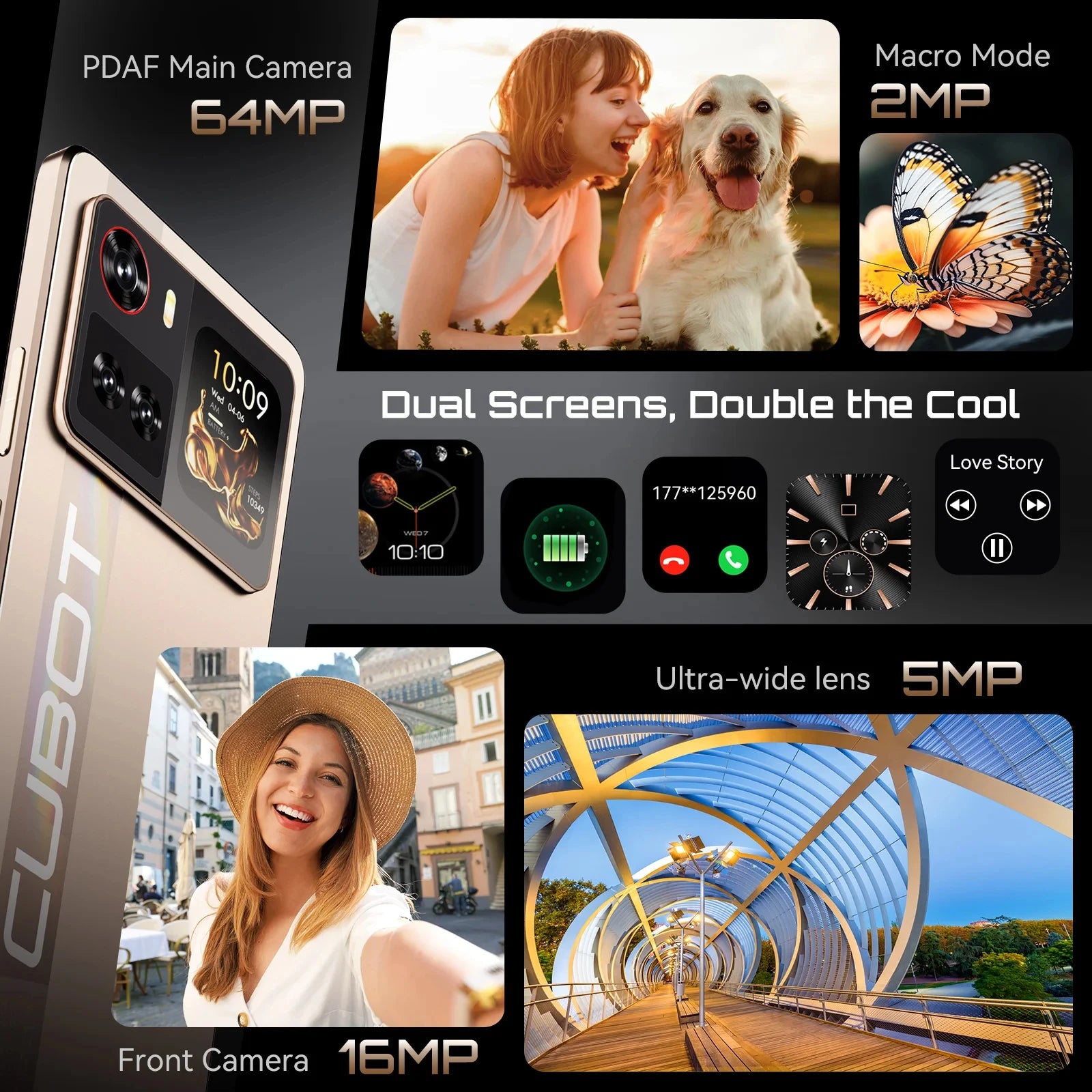 2025 NEW CUBOT X100 5G Smartphone Android 15 6.88-inch 120Hz Screen 5100mAh Battery Dimensity 7025 5G 8GB RAM+256GB ROM NFC