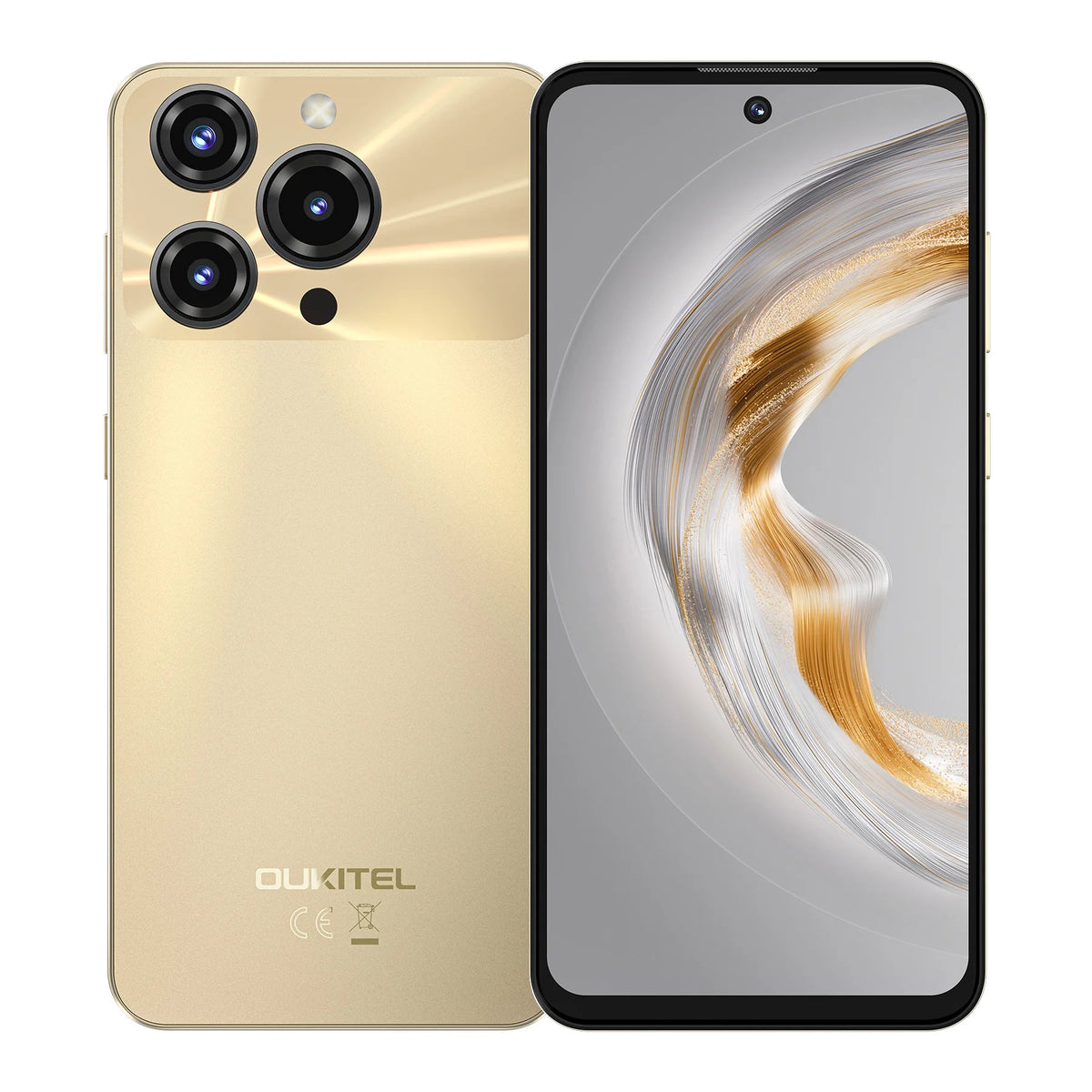 OUKITEL C69 Smartphone 6000mAh, 7.2” HD+ Large Screen 24GB(8+16)+256GB, 64MP Main Camera NFC Cellphone Android 15,120Hz,Dual 4G