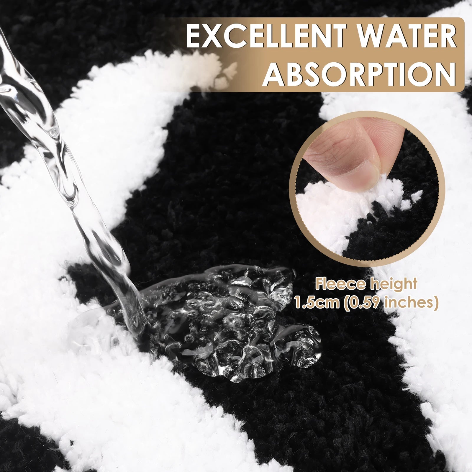 Bath Mat Polyester Absorbent Floor Mat 50x80 CM Funny Bathroom Rug Comfortable Anti Slip Shower Door Mat for Home Decoration