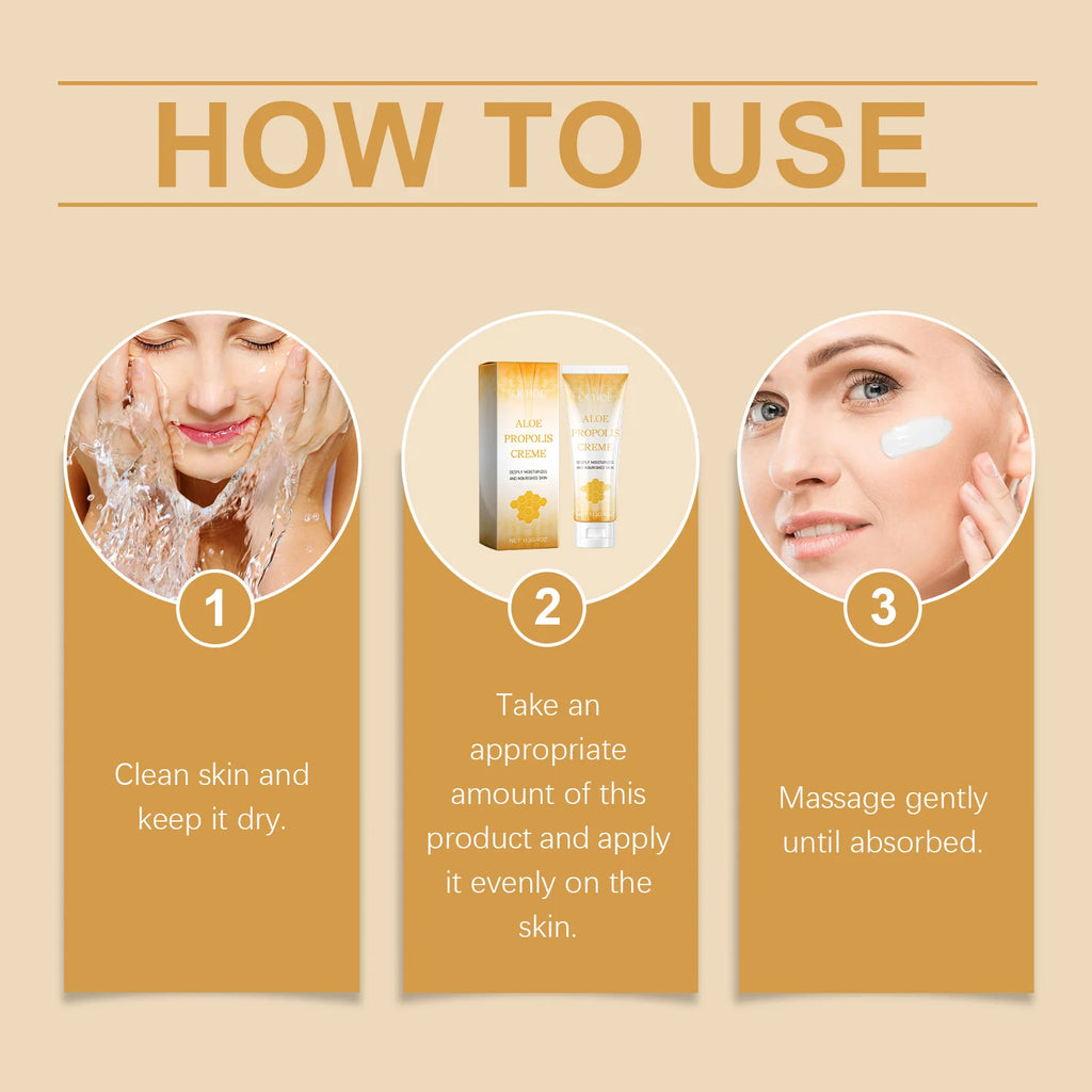 OUHOE Aloe Propolis Moisturizing Cream Soothing Nourishing Wrinkles Remover Hydrating Rejuvenating Brightening Skin Care Lotion