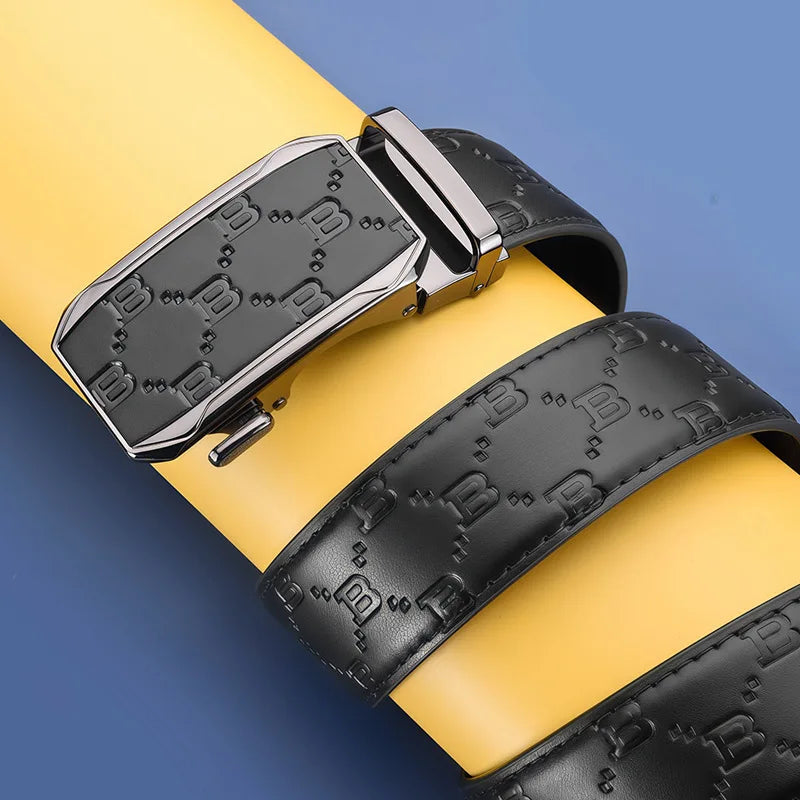 B letter printed luxury belt high quality cowhide belts best match for jeans business casual belt luxury gift for men belts