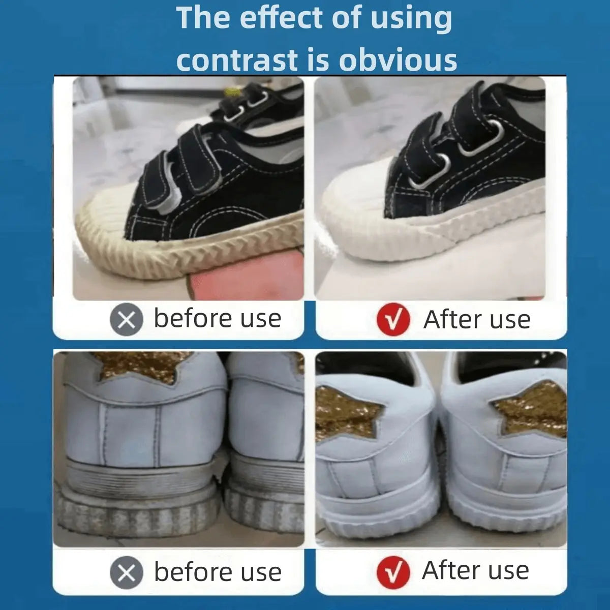 1 Bottle Multi-Functional White Shoe Cleaner, Whitening, Stain & Yellowing Removal, Waterless Cleaning, Suitable For Leather