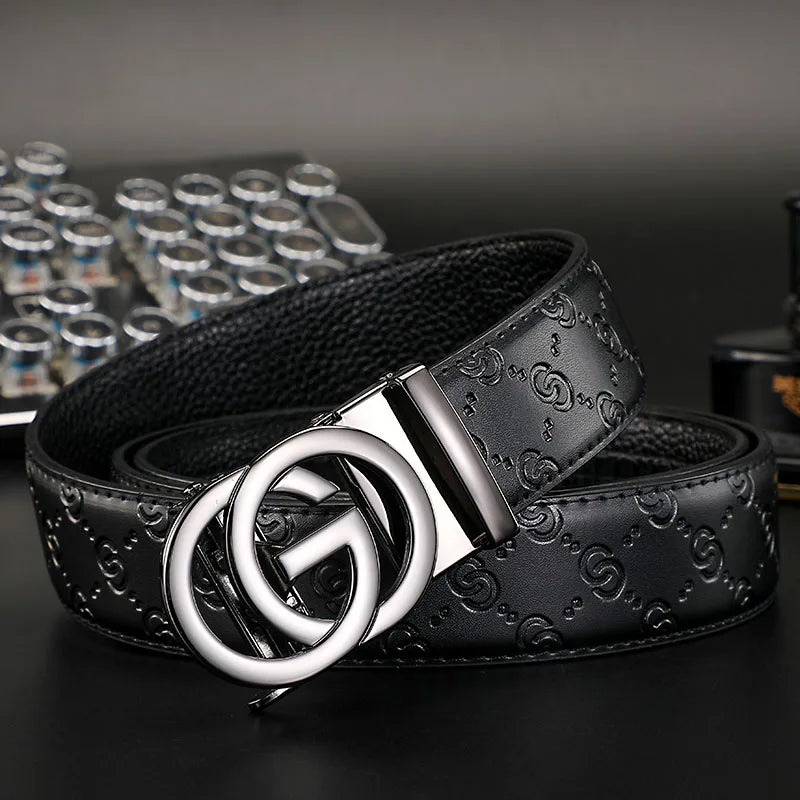 2025 High Quality New 3.4cm Belt women Luxury Automatic Buckle Leather Strap for men Belt Designers Brand Male Belt for jeans