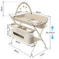 4 in 1 Folding Changing Table, Mobile Changing Unit, Height-adjustable Changing Station With Toy Arch & Storage Basket