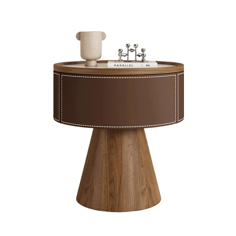 Round Design Bedside Tables With Drawers Premium Aesthetic Bedside Table Modern Luxury Mesitas De Noche Bedroom Furniture