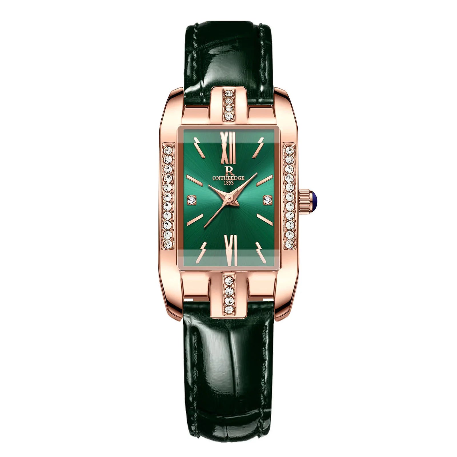 RUI ZHI YUAN Women's Luxury Watch - 36mm Rose Gold Stainless Steel 30M Waterproof Simple Elegant Quartz Wristwatch