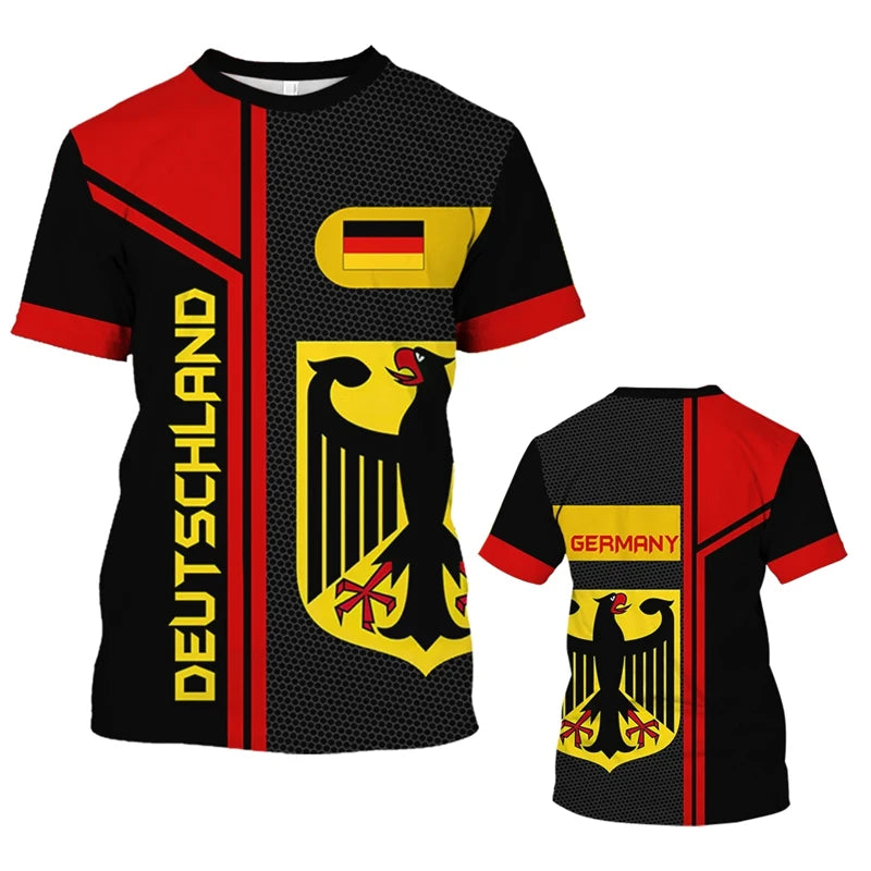 GERMANY T Shirt For Men German National Emblem Print T-shirts Ropa Hombre Summer O-neck Short-sleeved Tops Casual Unisex Tees
