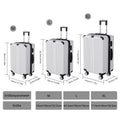 Comanlai Travel Suitcase Set of 3 Hard Shell Luggage 20/24/28 Inch 360° Spinner Wheel TSA Lock For Air Train Travel for Students