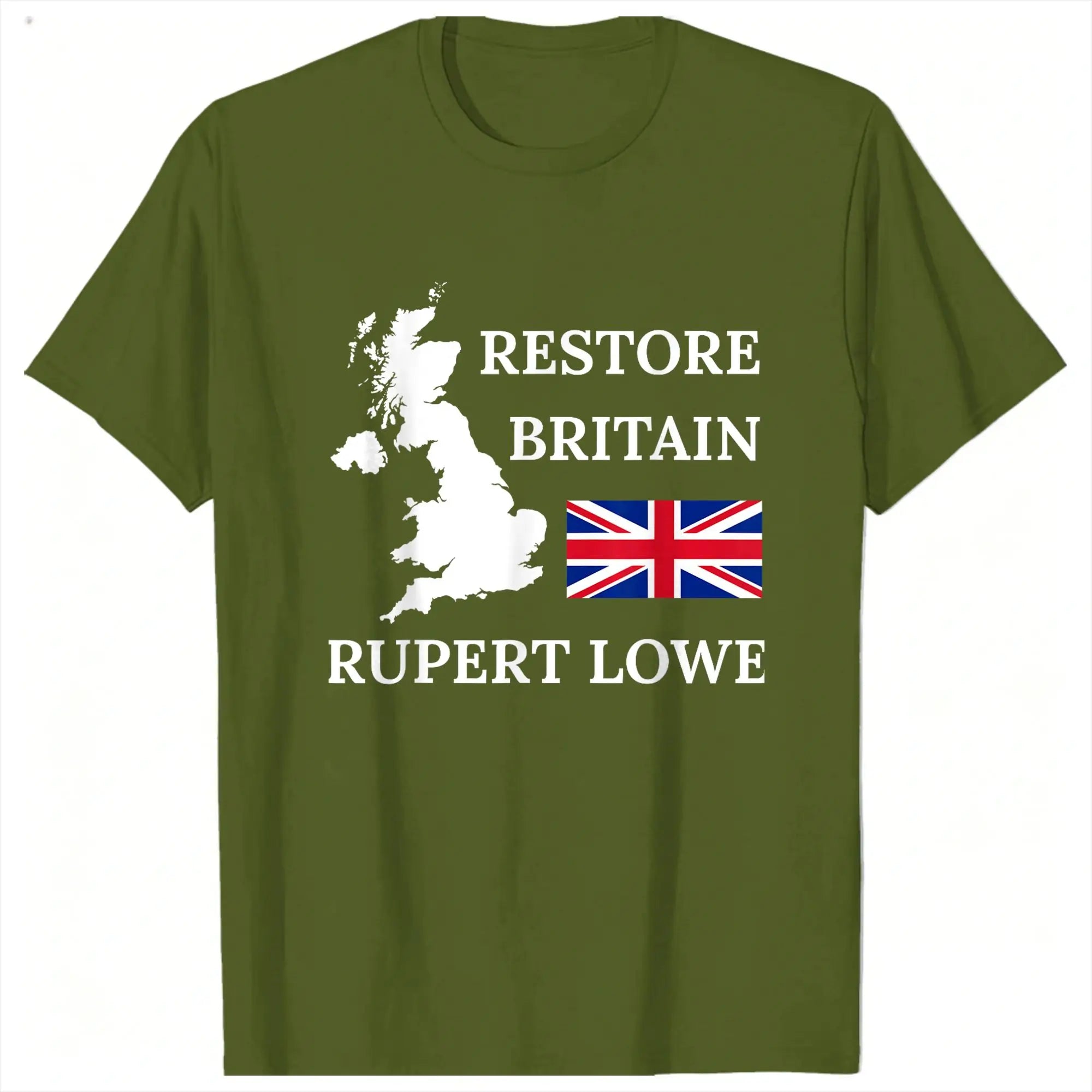 British Restore Britain Rupert Lowe UK United Kingdom T-Shirt for Men  Cotton Tee Shirt Crewneck Short Sleeve T Shirt Clothes