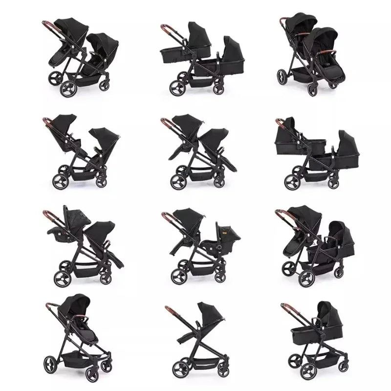 2025 New Foldable, Multifunctional Twin Stroller That Can Be Disassembled Into A Lightweight Baby Bike. Shipping Within The EU