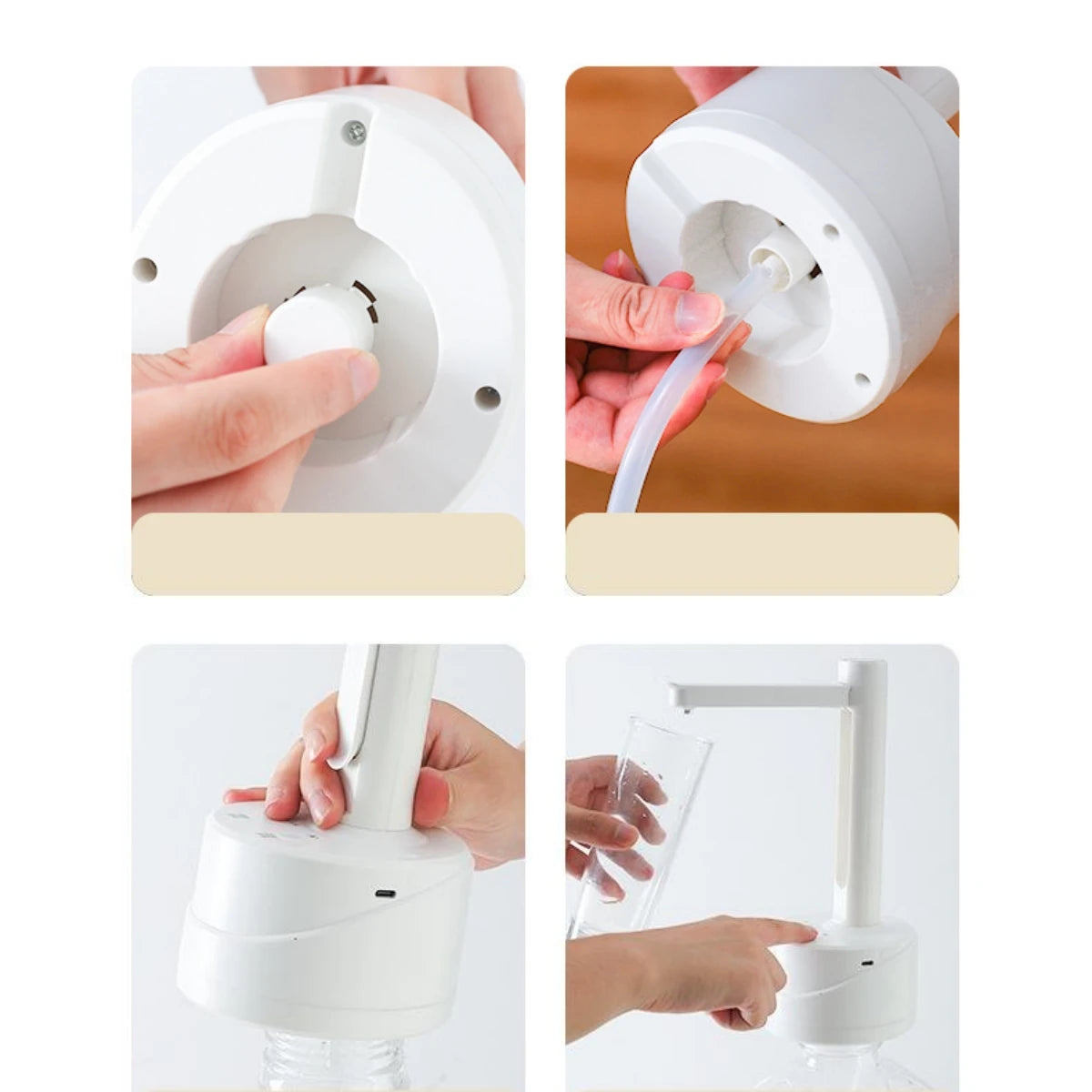 Electric Wireless Pumping Water USB Charge Portable Water Dispenser For 5 Gallon Bottle With Extension Hose Barreled Tools