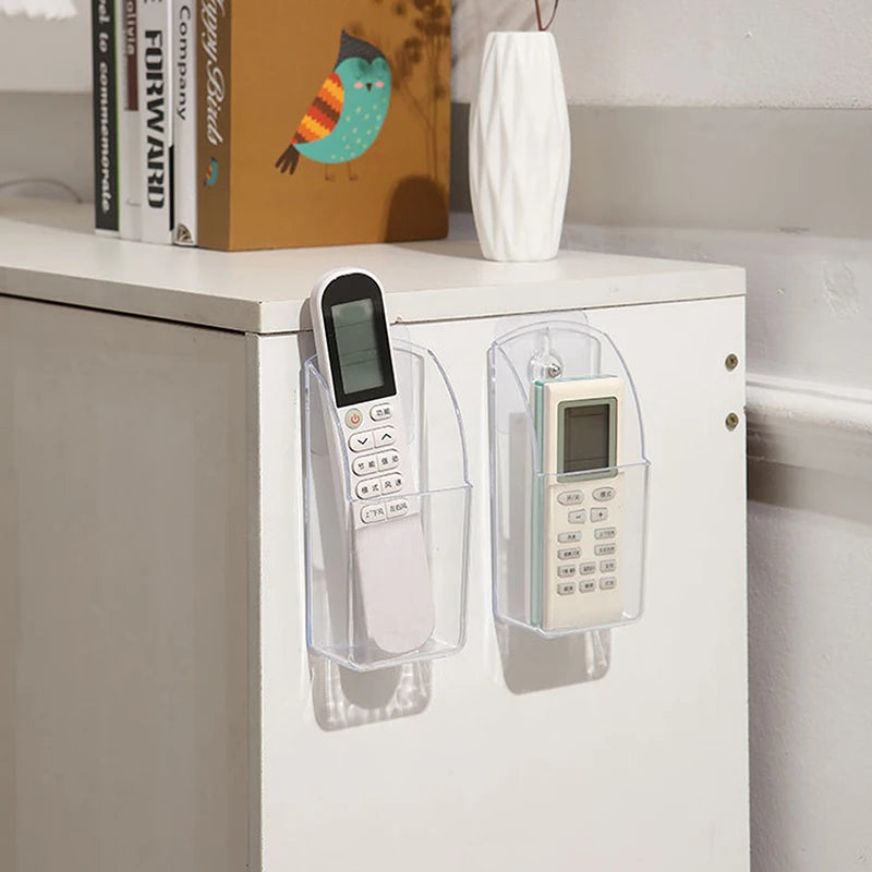 Home Storage Organization TV Air Conditioner Remote Control Holder Phone System Case Acrylic Hung On The Wall Mount Storage Box