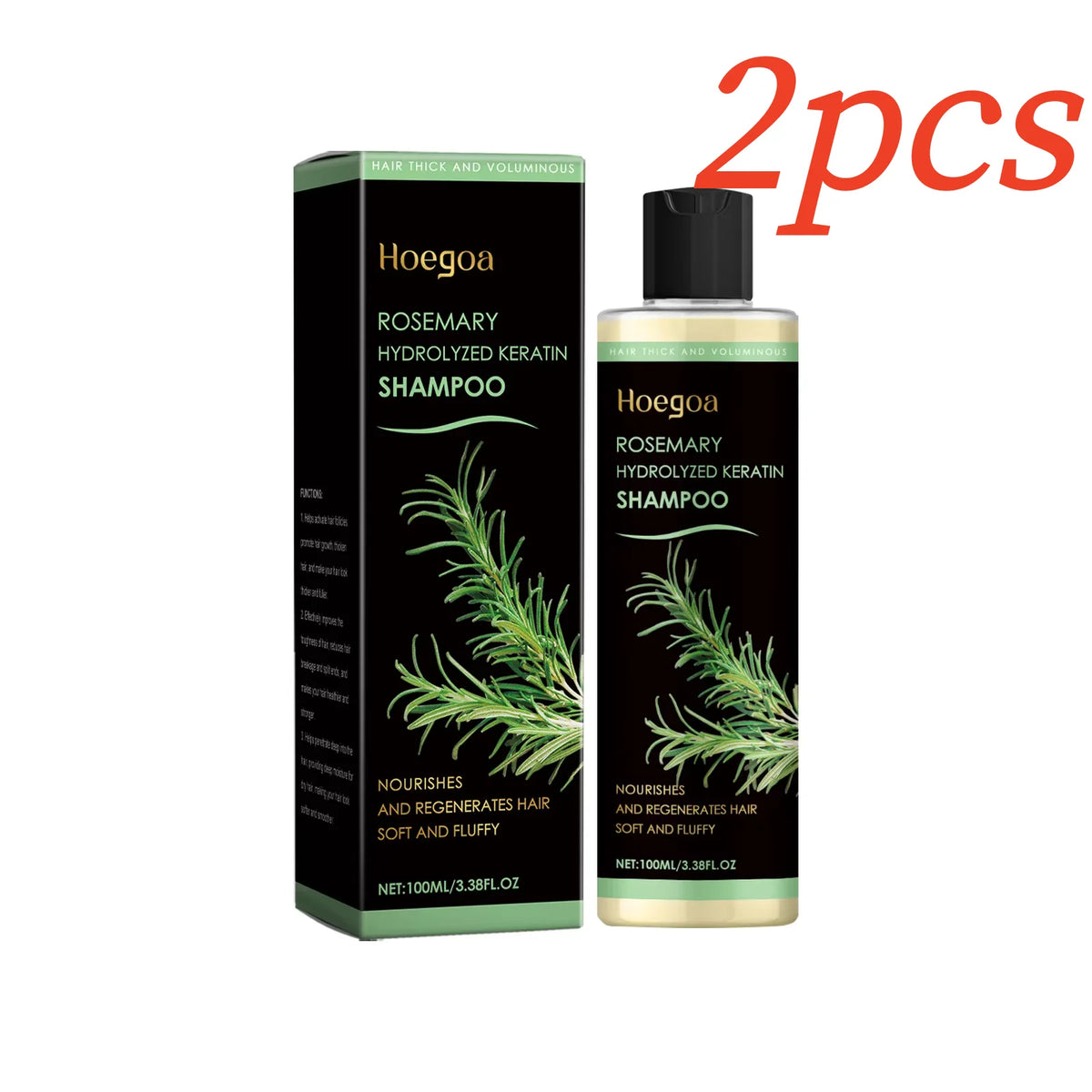 Rosemary Hair Shampoo Hair Regrowth Deep Nourishing Repair Split Ends Hair Soothing Scalp Anti Dandruff Hair Strengthens Shampoo