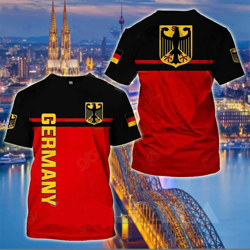 GERMANY T Shirt For Men German National Emblem Print T-shirts Ropa Hombre Summer O-neck Short-sleeved Tops Casual Unisex Tees