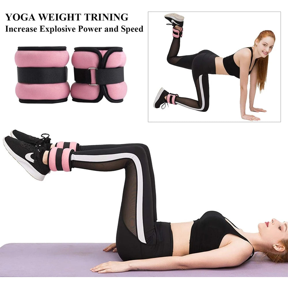 1 Pair Ankle Wrist Weights for Men and Women, (0.25kg/0.5kg Each Pack) Leg Arm Wrist Weights with Adjustable Strap for Fitness