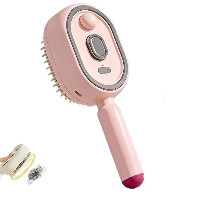 3 in 1 Electric Spray Air Cushions Massage Comb Self Cleaning Steam Essential Oil Brush Rechargeable Spray Scalp Massager Combs