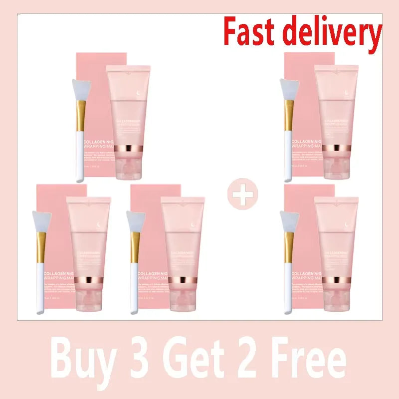 Collagen Peel Off Facial Mask Gently Cleansing Deeply Hydrating Moisturizing Face Mask Korean Skin Care Cream 75ml/100g