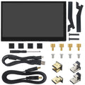 7 Inch Portable Display IPS LCD Capacitive Touch Screen 1024x600 Monitor Optional Speakers for Raspberry Pi 5 4B 3B+ Laptop PC