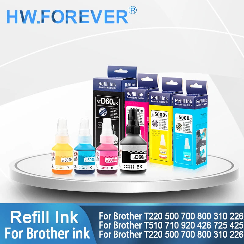 BT5009 BT5000 BT6000 Refill Dye Ink For Brother DCP-T220 T300 T310 T500W T420W T425W T426W T428W T510W T520W T700W Printers Ink
