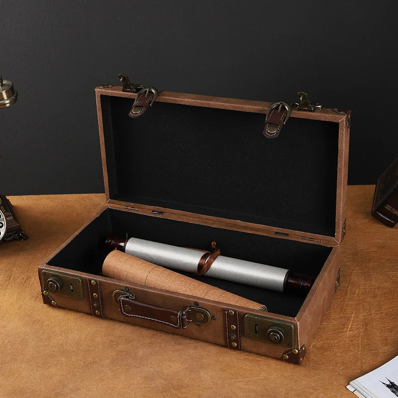Vintage Suitcase,Leather,Photography Props,Clothing Sorting And Storage Boxs,Wooden Box,Travel Suitcases Customized