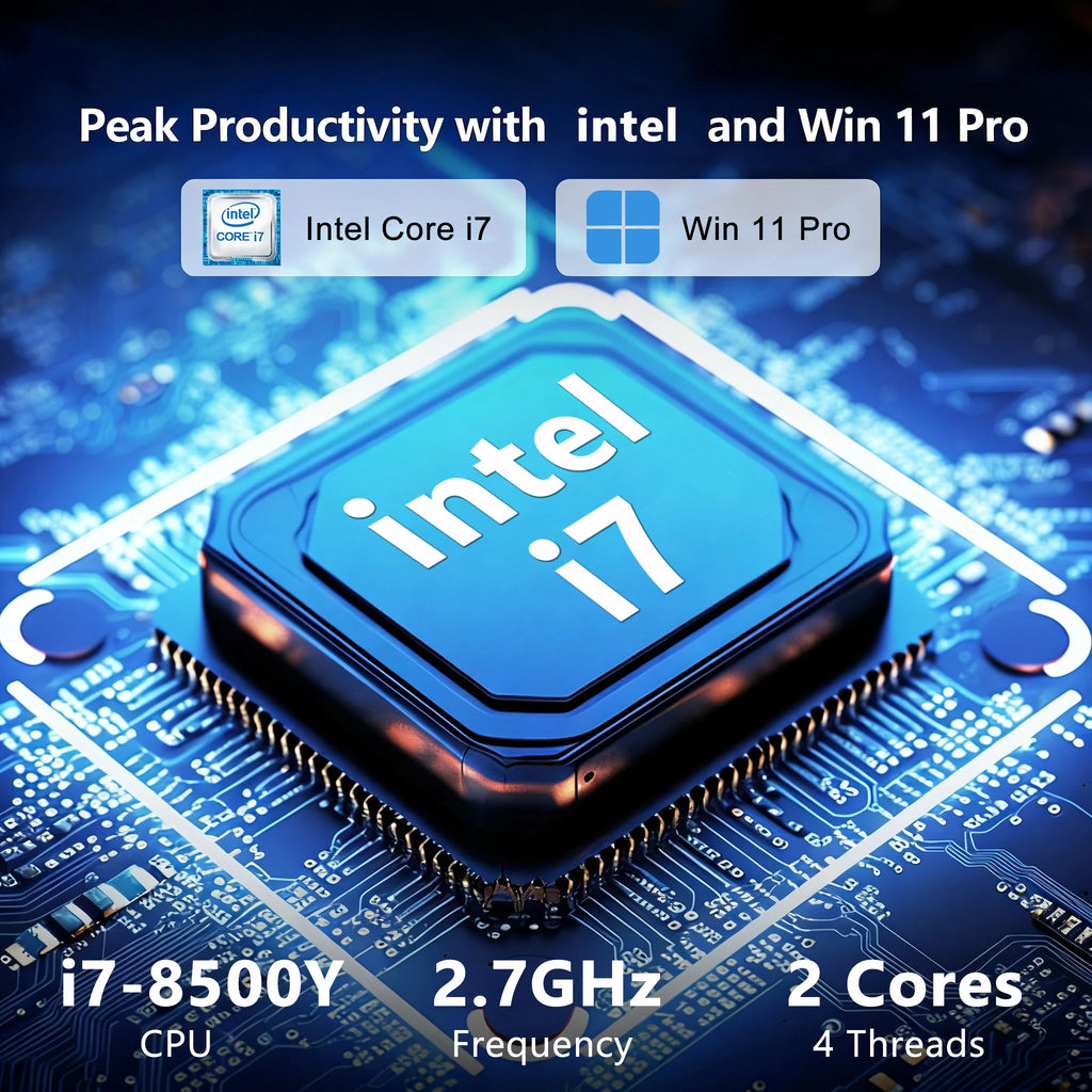 New Intel Core i7-8500Y 15.6 inch Laptop Fingerprint Unlock Computer 16GB 1TB 2TB Windows 11 Office Study Notebook PC 4K Laptops