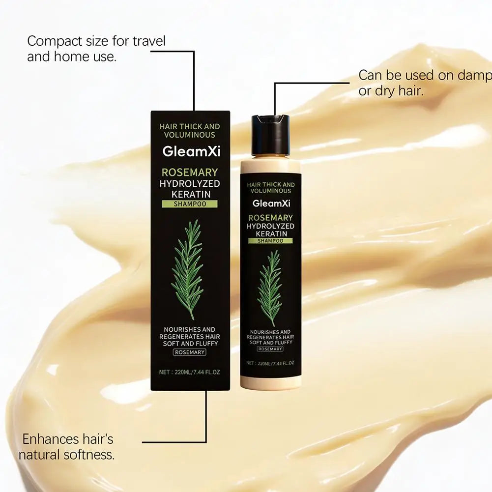 220ML Rosemary Hair Shampoo Volumizing and Thickening Strengthening and Oil Control Nourishes and Repairs Hair Oil Adds Volume