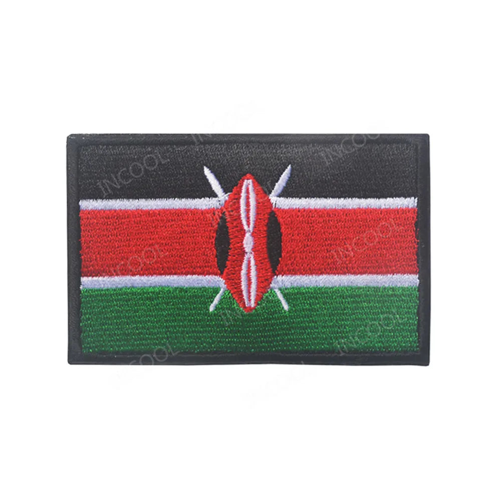 Africa Egypt Kenya Algeria Nigeria Tunisia Morocco Mauritius Guyana South Sudan Ghana Liberia Niger Congo Senegal Flag Patches