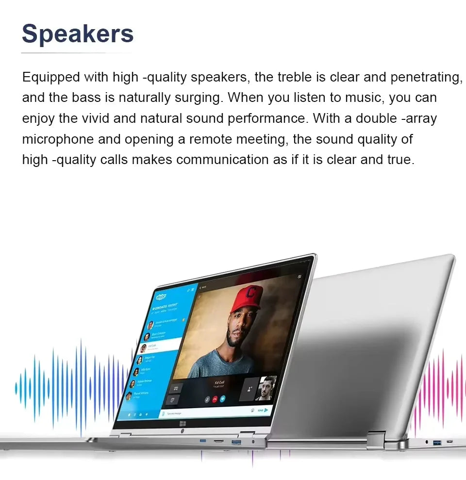 2 in 1 mini Laptop Computer Portable Touch Screen 11.6" Intel N4020 8GB 1/2TB Windows 11 Pro Office Learning Tablet PC Notebook