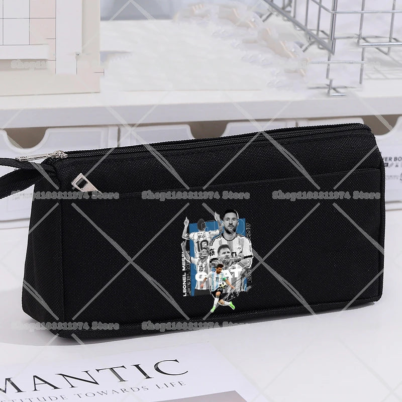 CR7 Pencil Cases Cartoon Football Star Ronaldos Large Pen Bags Fashion Boys Girls Pencil Bag School Stationery Supplies Gift New