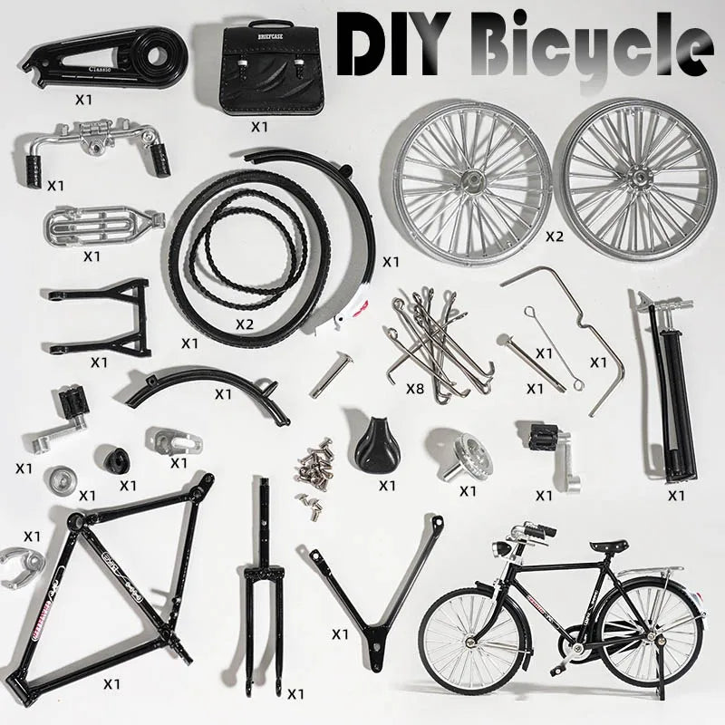 Simulation retro 28 metal die-cast bicycle model creative DIY home decoration 1:10 decoration adult fun toy decoration crafts