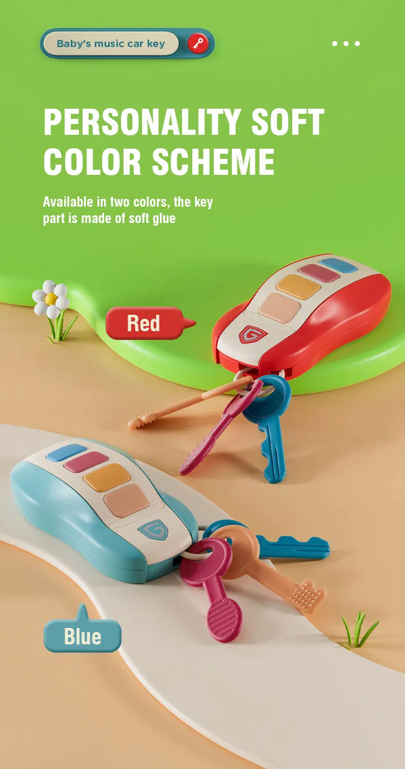 Baby Toy Musical Car Key Pretend Play Baby Vocal Music Toys Smart Remote Car Educational Toys for Children Gift for Newborn