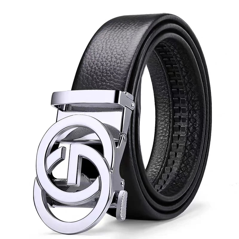 2025 High Quality New 3.4cm Belt women Luxury Automatic Buckle Leather Strap for men Belt Designers Brand Male Belt for jeans