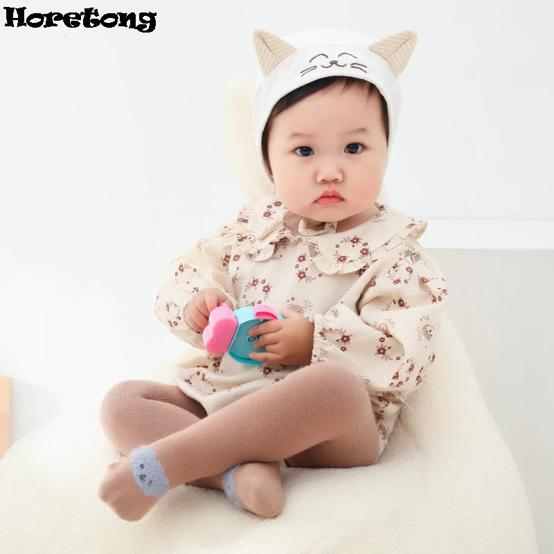 0-24 Months Pantyhose For Infants Newborns Toddlers Cotton Tight For Kid Spring Autumn Baby Girls Tights Cartoon Animals Print