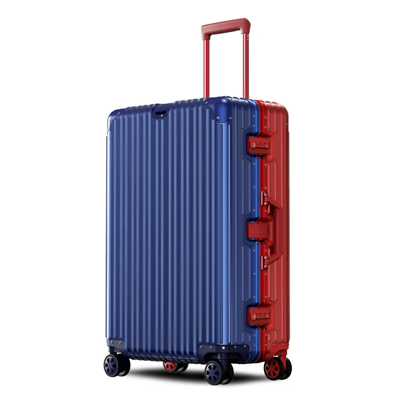 All Aluminum luggage 20/22/24/26/29 inch 100% Aluminium Magnesium Alloy Suitcase Password Trolley Case Cabin Travel Suitcases