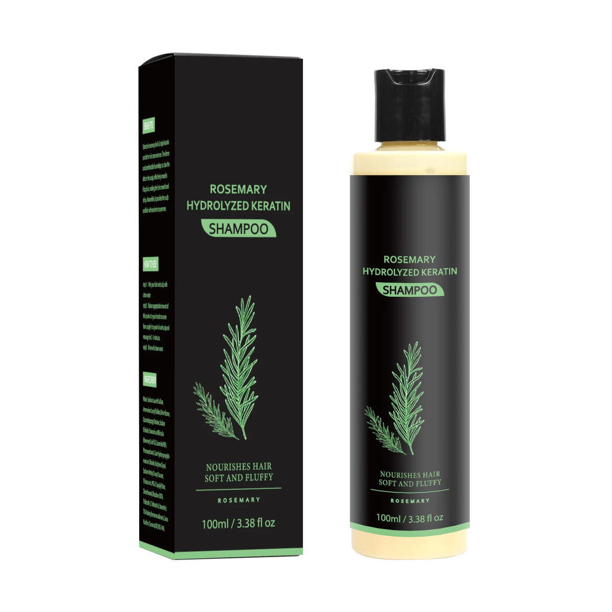 Rosemary Hair Growth & Anti-Baldness Shampoo - Deeply Nourishes, Repairs Split Ends, Soothes Scalp & Fights Dandruff.