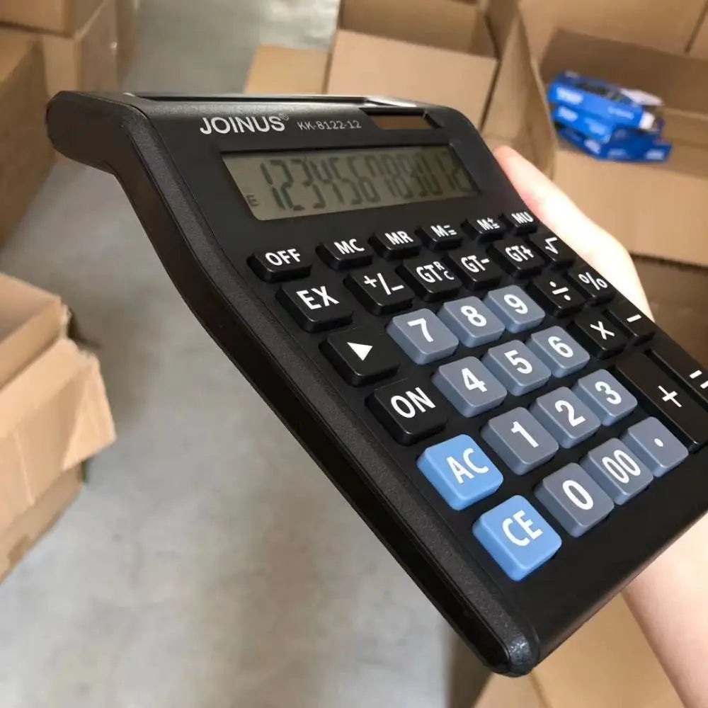 Multifunctional Solar Dual-Screen Calculator Efficient Calculation Stationery 12 Digits Calculator Portable Large Screen Display