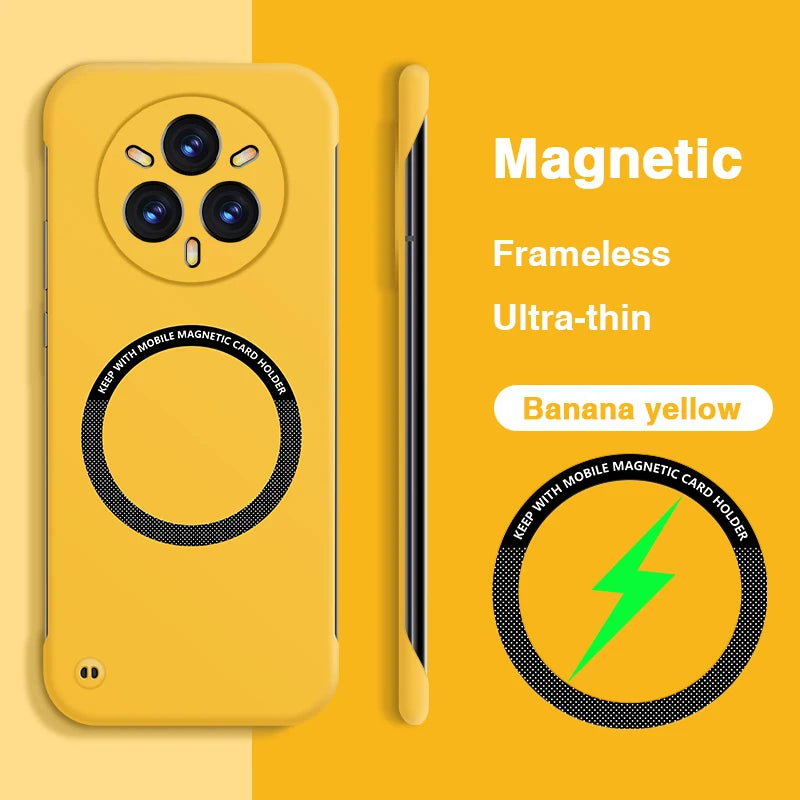Candy Armor Hard Phone Case for OPPO Realme 14 Pro+ Pro Plus 5G Magnetic Wireless Charging Shock Proof Thin Frameless Back Cover
