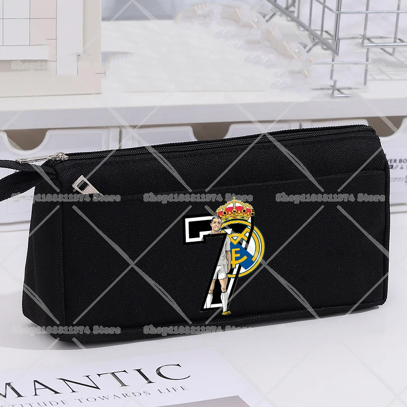 CR7 Pencil Cases Cartoon Football Star Ronaldos Large Pen Bags Fashion Boys Girls Pencil Bag School Stationery Supplies Gift New