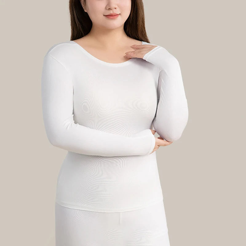 1pcs Plain T Shirt Womens Elastic Basic T-shirts Females Casual Slimming Tops Long Sleeve Sexy Thin T-Shirt Lady Warm Underwears