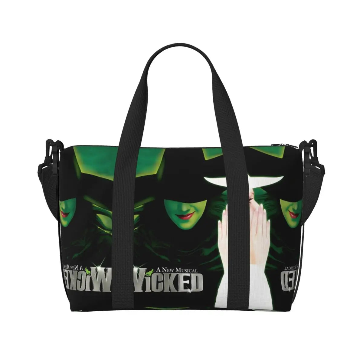 Custom W-Wickeds Funny Turn Round Tote Bag for Women Big Capacity Classical
 Beach Gym Travel Bags