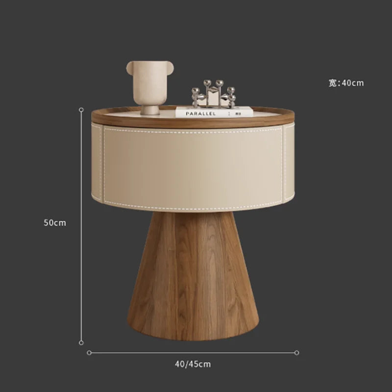 Round Design Bedside Tables With Drawers Premium Aesthetic Bedside Table Modern Luxury Mesitas De Noche Bedroom Furniture