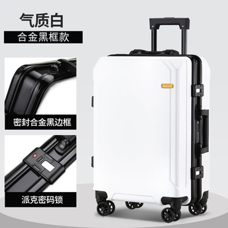 New fashion trend 26 28 inch suitcase aluminum frame trolley case for men&women 20 inch cabin suitcase 24 inch Travel Luggage