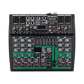 BOMGE New Model of Compact Mixer, 256 DSP, with 7 band EQ Master EQ, Full Metal Chassis Design, Can Work with 4, 6, 8 Channel.
