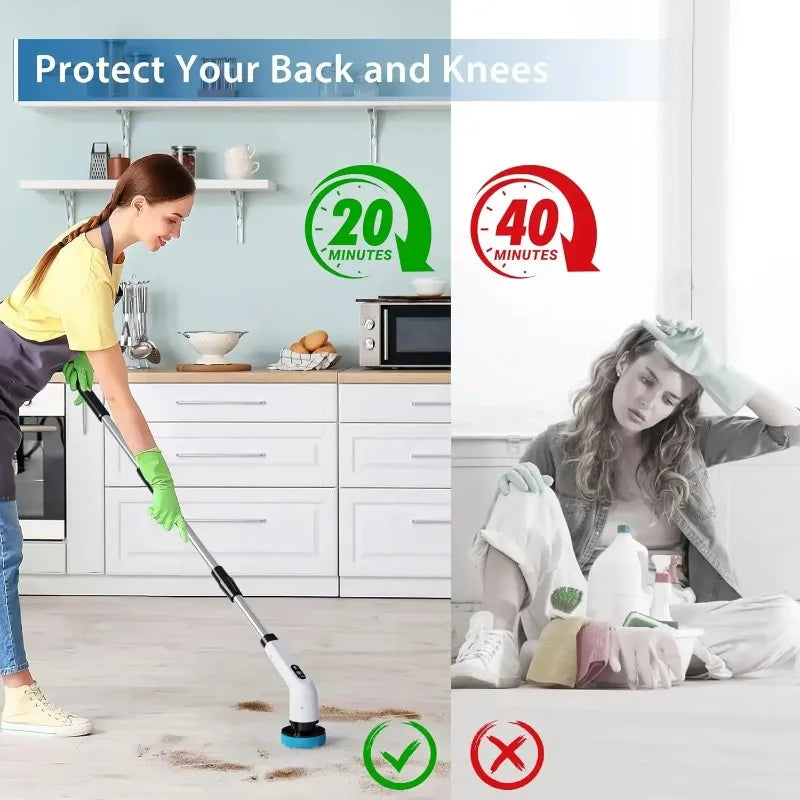 Multi-tool Multifunctional Electric Cleaning Brush, for Rotating Bathroom, Kitchen, Toilet & Automotive Cleaning.