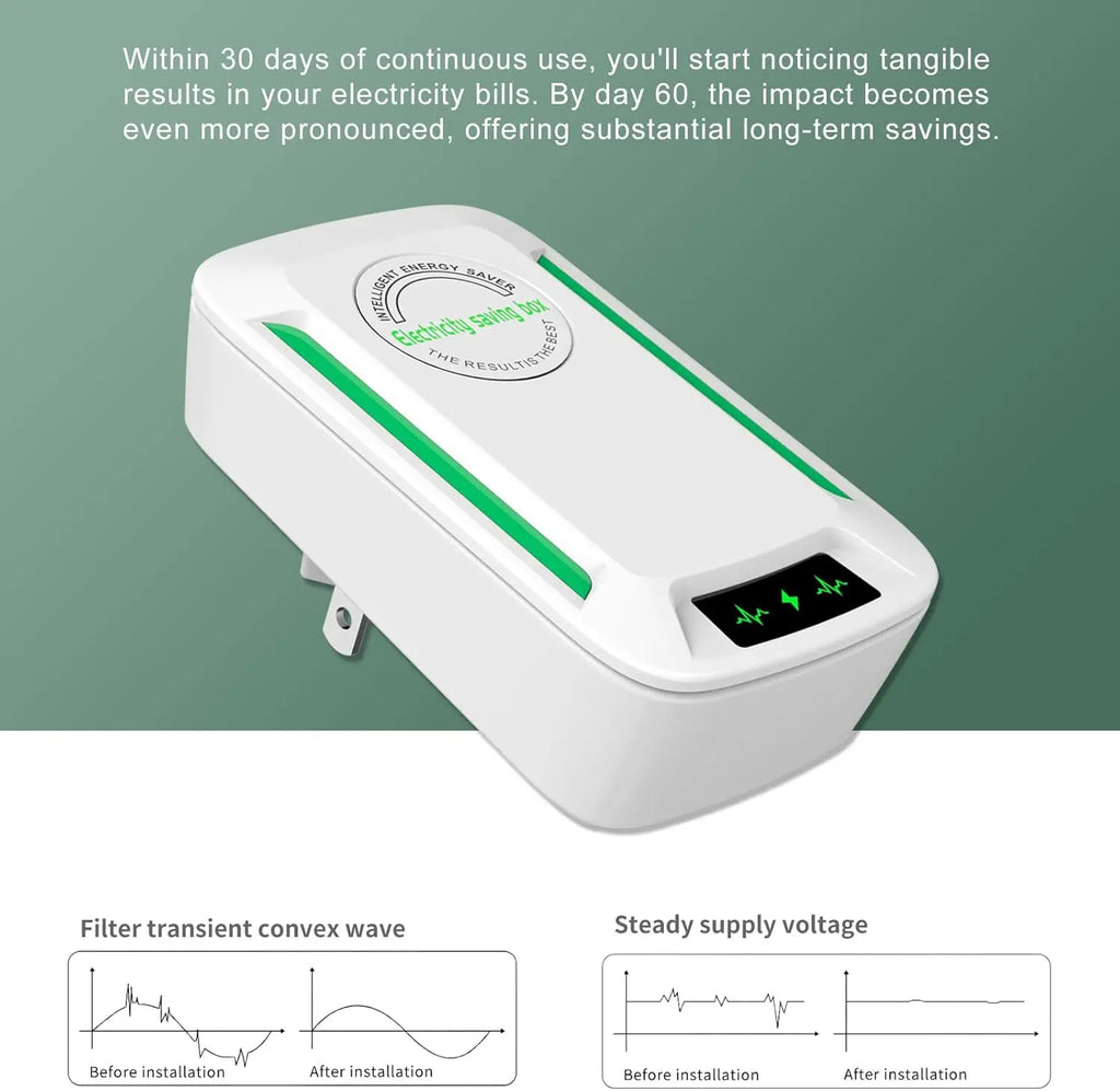 GITFOS Electricity Energy Saver Power Save 90V-250V Home Office Energy Saving Plugs US/UK/EU Stable Voltage Electricity Save Box