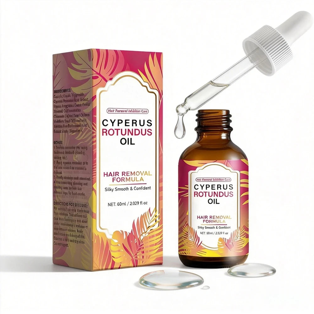 Cyperus Rotundus Oil For Hair Removal Soft Smooth Skin Care Deep Hydration Anti Hair Growth Inhibition After Shave Oil,60ml